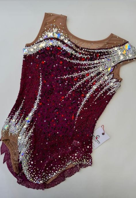 Rythmic Gymnastic Leotards, Majorette Dance Uniforms, Acro Leotards, Rhythmic Gymnastics Costumes, Red Leotard, Leotards Gymnastics Rhythmic, Gymnastics Leos, Dance Uniforms, Gymnastics Costumes