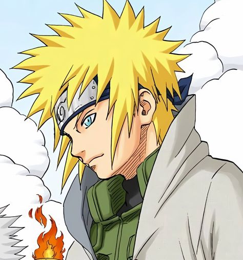 Minato Manga Color, Minato Namikaze Fan Art, Minato Manga, Naruto Manga Icon, Naruto Fandom, Minato Kushina, Minato Namikaze, Manga Colored, Manga Pfp