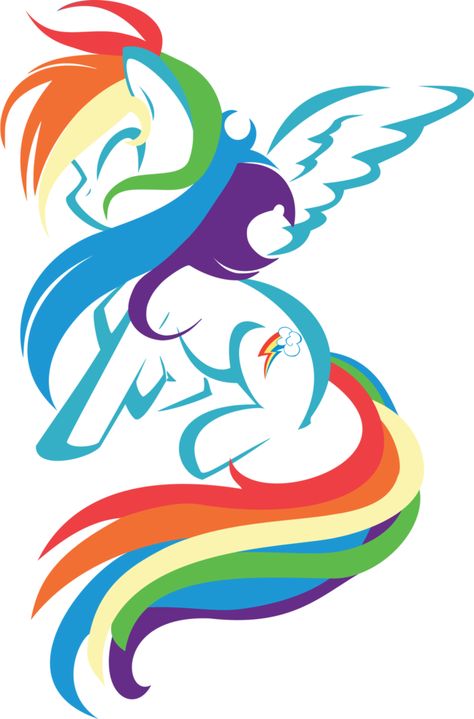 My Little Pony: Friendship is Magic Rainbow outline Rainbow Outline, My Little Pony Tattoo, Ponies Drawing, Magic Rainbow, Fantasy Horses, Unicorns And Mermaids, My Lil Pony, Pony Party, My Little Pony Drawing