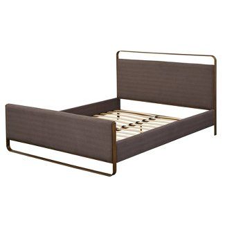 angelo:HOME : Target Upholstered Beds Grey, Low Profile Platform Bed, Queen Upholstered Bed, Antique Brass Metal, Queen Platform Bed, Metal Platform Bed, Bedding Brands, Beds For Sale, Grey Bedding