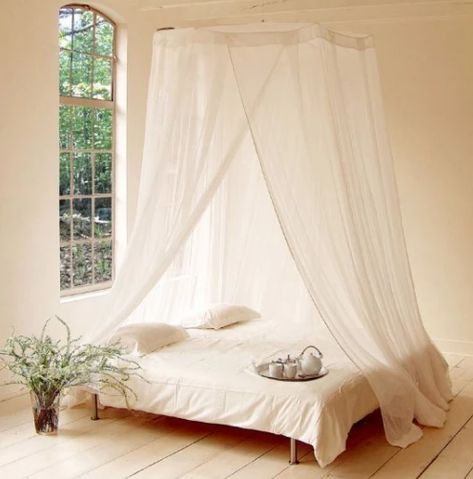 Mosquito Net Bedroom, Canopy Bed Curtains, Bed Design Modern, Romantic Bedroom, Bed Canopy, Trendy Bedroom, Bed Curtains, Canopy Bed, Girl Bedroom Decor