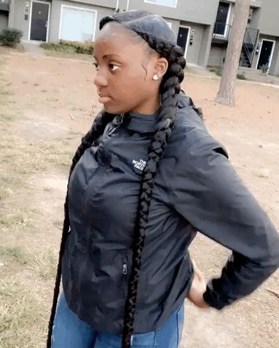 2 Big Feed In Braids, Simple Braided Hairstyles For Black Hair, 2 Cornrows, 2 Cornrow Braids, Baddie Braids, Braids 2023, Butterfly Braids, Black Hair Magazine, Two Braid Hairstyles