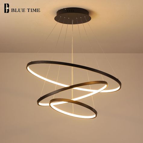 Hammock Decor, Room Light Fixtures, Circle Rings, Lighting For Living Room, Modern Hanging Lights, Cheap Chandelier, Modern Led Chandelier, Dining Room Light, Modern Lighting Chandeliers