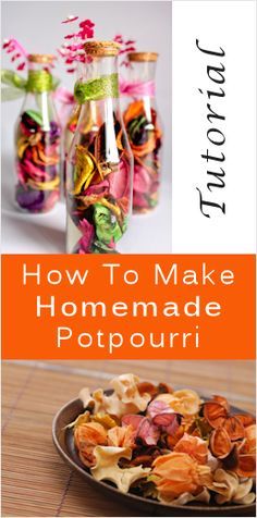 You want to add at least 8 drops of essential oil for each cup of plant material you're using. Two cups of dried flowers = 16 drops of essential oils. Once you've added the oils to the potpourri, place it into a plastic sealable baggie or a jar with a lid and let it soak in for a few days. Place it in a bowl; the scent will last for a few weeks before you need to replenish it. #potpourri Making Potpourri With Dried Flowers, How To Make Pot Pourri, Dried Flowers Potpourri, Homemade Potpourri Dry, Diy Pot Pourri, Homemade Potpurri, Flower Potpourri, Potpourri Diy, Diy Potpourri