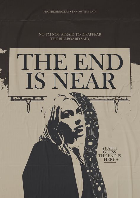 I Know The End Wallpaper, Waiting Room Poster Phoebe Bridgers, Phoebe Bridgers The End Is Near, What Was I Made For Poster, Boygenius Poster Aesthetic, I Know The End Poster, Boygenius Poster, Phoebe Bridgers Poster, I Know The End