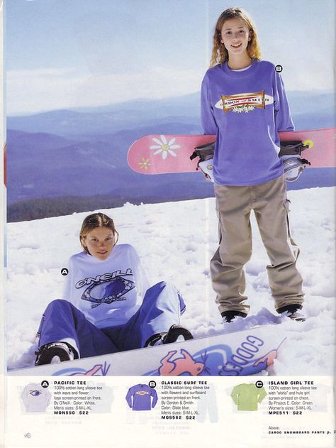 Alloy Catalog, Long Sleeve Tee Outfit, 90s Catalog, 90s Fashion Catalog, Snowboard Aesthetic, 90s Skater Fashion, 90s Early 2000s Fashion, 90s 2000s Fashion, 2000s Japanese Fashion