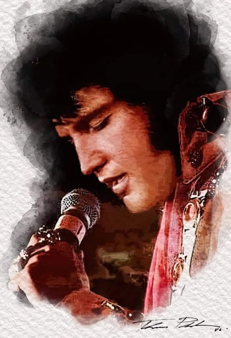 Elvis Art Paintings, Oscar Ideas, Elvis Artwork, Water Color Art, Elvis Art, Elvis Presley Images, Rock N Roll Art, Elvis Presley Photos, Art Mixed Media