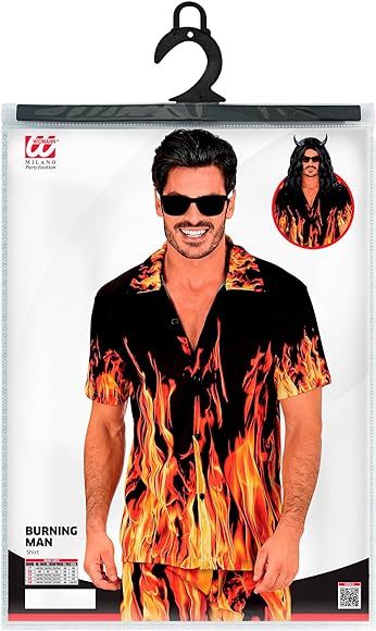 Widmann - Costume Fire Man, Short Sleeve Shirt, Devil, Flames, Summer Outfit, Halloween : Amazon.de: Toys Fire Costume, Fire Man, Costume For Men, Outfit Halloween, Beautiful Costumes, Star Images, Fancy Dress Costumes, Matching Accessories, Fashion Costume