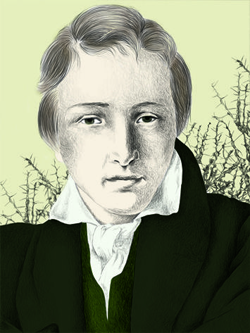 Heinrich Heine by Neta Rabinovitch Male Sketch, Illustrations, Art