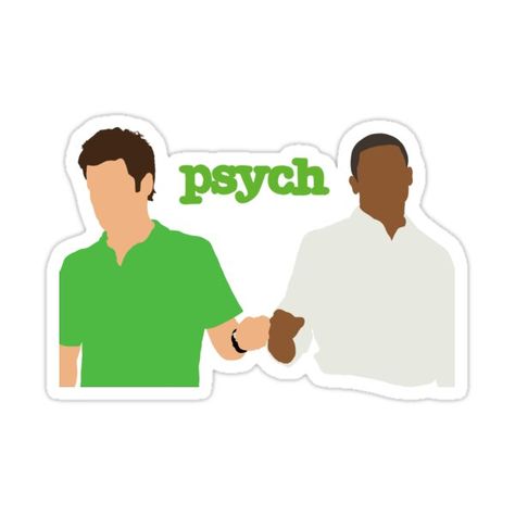 Psych Shawn And Gus, Shawn And Gus, Tumblr Stickers, Hydroflask Stickers, Psych, Sticker Design, Vinyl Decal Stickers, Vinyl Decal, Vinyl