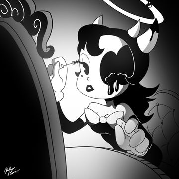 Bendy And The Ink Machine Alice Angel Fanart, Bendy And Alice Angel Wallpaper, Dragon Wallpaper Iphone, Alice Angel, Rubber Hose, Cartoon Profile Pictures, Ink Machine, Bendy And The Ink Machine, Old Cartoons