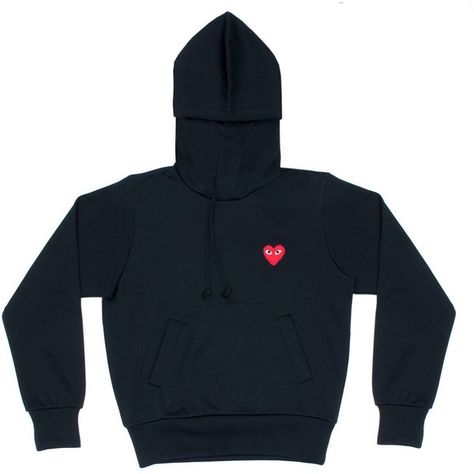 0 Cdg Play, Play Comme Des Garcons, Womens Sweatshirts Hoods, Heart Hoodie, Comme Des Garcons Play, Oversize Knit, Looks Chic, Hooded Sweater, Look Cool