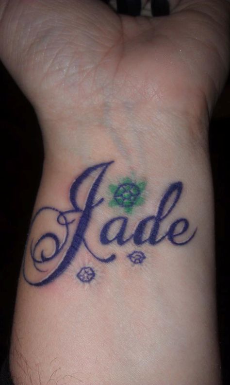 my new Jade tattoo...the font is called "precious"