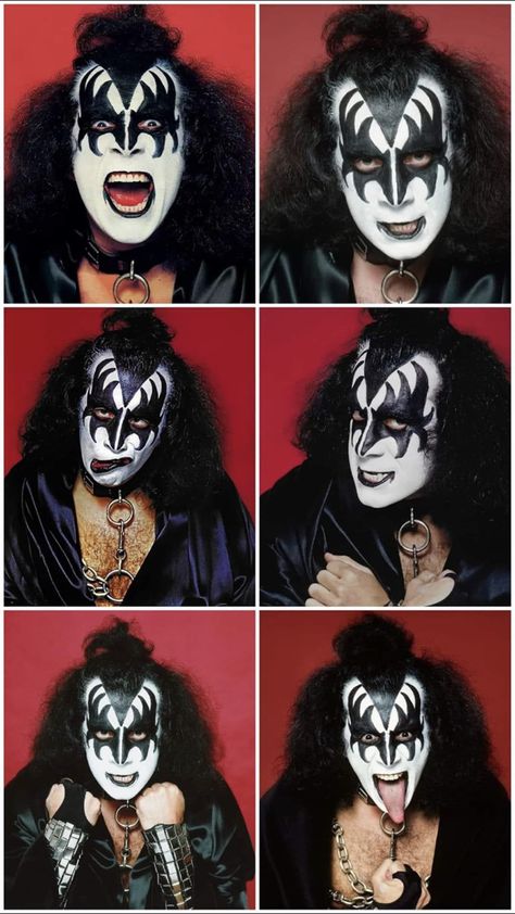 Kiss Band Outfits Women, Kiss Inspired Makeup Band, Kiss Band Outfits, Kiss Inspired Makeup, Kiss Makeup Band, Kiss Band Costume, Gene Simmons Makeup, Kiss Band Makeup, Gene Simmons Costume