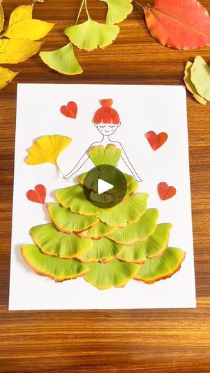 10K views · 60 reactions | Designing a Ginkgo Leaf Dress for a Little Girl
#leafart #naturecraft #handmadedress #ginkgo #creativefashion #diycrafts #kidscrafts #autumndesign #leafcraft #artwithnature |  paper craft ideas  |  paper craft ideas  · Original audio Craft Ideas Paper, Leaf Projects, Leaf Dress, Artwork Creative, Leaf Crafts, Crafty Kids, 10k Views, Family Crafts, Ginkgo Leaf