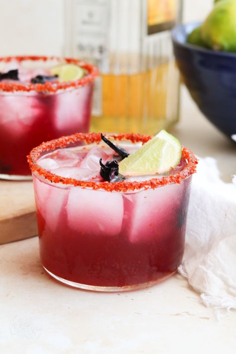 The sun is shining brighter, the air is warmer and outdoor cocktails are in order. A perfect kickoff to Summer is this Hibiscus Tequila Cocktail. Made with a homemade Hibiscus Syrup using dried flowers for maximum flavor. I add fresh, ripe lime juice and my favorite, Centenario Tequila Reposado. And of course, we can’t resist a salty, Tajin rim right? Centenario Tequila, Hibiscus Cocktail, Using Dried Flowers, Hibiscus Syrup, Mexican Cocktails, Cocktail Juice, Tequila Cocktail, Homemade Food Gifts, Outdoor Cocktail