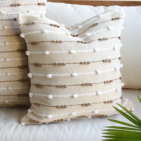 Dakota Fields Candina Textured Cotton Pillow Cover & Reviews | Wayfair Beige Pillow Covers, Beige Boho, Beige Pillows, Organic Forms, Feather Pillows, Pillow Texture, 20x20 Pillow Covers, Dyeing Techniques, Cotton Throw