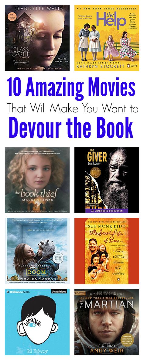 10 Amazing Movies That Will Make You Want to Devour The Book Books Made Into Movies, Movies Based On Books, The Giver Lois Lowry, Books Turned Into Movies, Reading Spaces, Amazing Movies, Amazing Books, Books Reference, The Book Thief