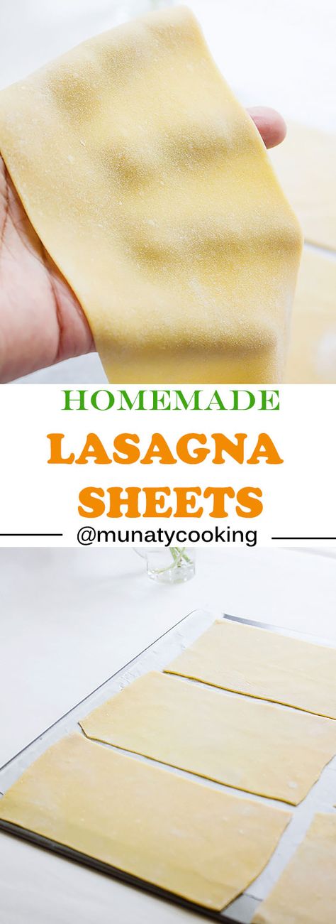 How To Make Lasagna Noodles, Diy Lasagna Noodles, Homemade Pasta Lasagna, Lasagna With Homemade Pasta, Fresh Pasta Lasagna, Homemade Lasagna Noodles Without Machine, Fresh Lasagna Sheets, Lasagna Noodles Homemade, Lasagna Dough Recipe