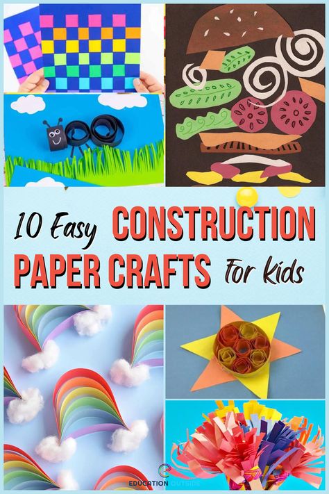 Construction paper crafts are a simple and affordable way to engage children in creative play while also developing their fine motor skills, color recognition, and creativity. For today’s list, we’ve rounded up a collection of fun and easy construction paper crafts that will surely entertain and engage your little ones. Paper Crafts For Preschoolers, Easy Construction Paper Crafts, Handprint Butterfly, Ant Crafts, Snake Crafts, Sun Crafts, Crafts For Preschoolers, Circle Time Activities, Construction Paper Crafts