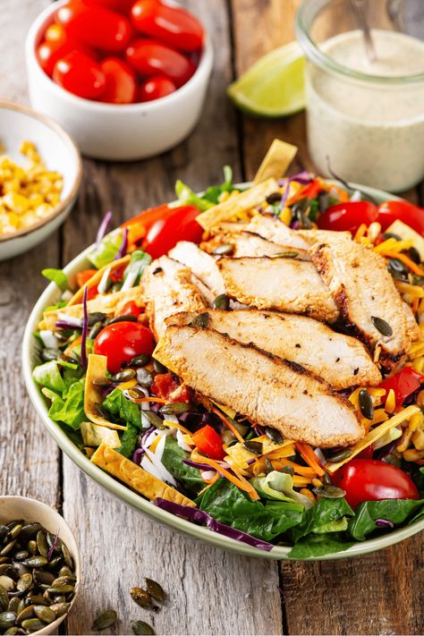 Chickfila Southwest Salad Recipe, Chic Fil A Southwest Salad Recipe, Chick Fil A Spicy Southwest Salad Recipe, Chick Fil A Spicy Grilled Chicken Recipe, Chick Fil A Salads, Chic Fil A Salad Recipe, Spicy Southwest Salad Chick Fil A, American Salad Recipe, Chick Fil A Southwest Salad Recipe