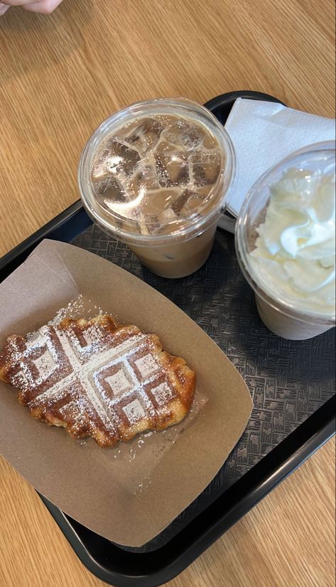 Iced coffee, croffle, waffle, crossiant, date, cafe, aesthetic, minimalist, minimal, iced vanilla latte Croffle Aesthetic, Waffle Aesthetic, Aesthetic Coffee Date, Late Coffee, Date Cafe, Iced Vanilla Latte, Cafe Aesthetic, Aesthetic Minimalist, Paris Aesthetic