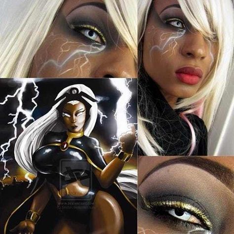 Storm is listed (or ranked) 7 on the list 30+ Special Effects Makeup Transformations Storm Halloween Costume, Storm X Men, Storm Costume, Rose Carpet, Storm Cosplay, X Men Storm, Makeup Zombie, Amazing Halloween Costumes, Hair Halloween