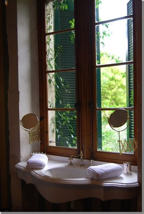 1920s House, Rustic Window, Bathroom Tub, Bathroom Windows, Powder Rooms, Dream Bathroom, Bathroom Reno, Sink In, Bathroom Wall Decor