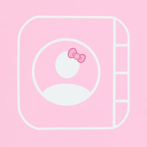 Pink Icon Contacts, Cute Contacts Icon, Contacts App Icon Pink, Pink App Icons Aesthetic Hello Kitty, Contact App Icon, Contacts App Icon, Hello Kitty App Icon, Pink Hello Kitty Wallpaper Iphone, All Apps Icon