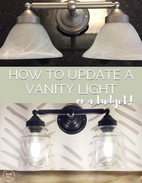 Light Fixture Makeover, Bathroom Light Shades, Painting Light Fixtures, Lighting Makeover, Diy Luminaire, Glass Light Shades, Diy Light Fixtures, Diy Lampe, House Wiring