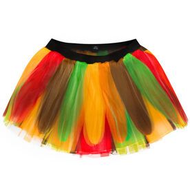 Runner's Printed Tutu - Turkey Feathers Homemade Tutu, Thanksgiving Tutu, Running Tutu, Feather Tutu, Colorful Turkey, Turkey Costume, Turkey Run, Costume Tutu, Female Runner