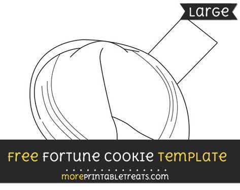 Free Fortune Cookie Template - Large Cookie Template, Eastern Star, Fortune Cookie, Food Themes, A Food, Large Size, Projects To Try, Cut Out