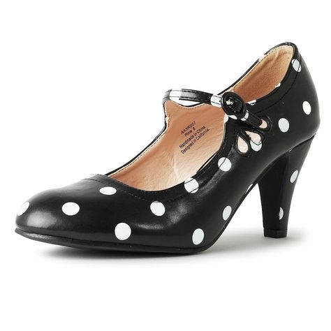 PRICES MAY VARY. BEST OF BOTH: The classic mary janes shoes for women look with an updated Oxford pattern. With their unique feminine flair, these heels are a must-have for every fashionable woman. RETRO FOR DAYS: 1950s shoes for women, this shoe is a throwback. Stand out at your next themed event. These mary janes will be great for bridal shoes and wedding shoe. SECURE AND ADJUSTABLE: These women's dress shoes have a adjustable buckle strap that adds a secure fit, allowing you to customize the Aesthetic Rock, Rockabilly Party, 1950s Shoes, Women's Dress Shoes, Feminine Pixie, Oxford Pumps, Round Toe Shoes, Mary Jane Shoes Womens, Mary Jane Pumps