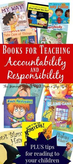 Reading books about accountability and responsibility to kids is a great way to… Mentor Texts, Preschool Books, Classroom Library, Character Education, Children's Literature, Reggio Emilia, Social Emotional Learning, Reading Books, Kids Reading