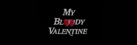 My bloody valentine 1981 horror film movie logo header twt Horror Movie Banner, Horror Twitter Header, Horror Header, Horror Banner, Harry Warden, Valentines Movies, Movie Logo, Valentine Banner, Twitter Header Photos