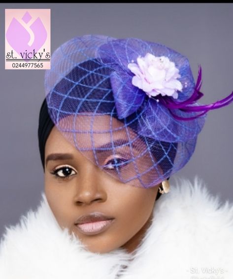 Violet crinoline fascinator Facinators Wedding Hairstyles, Facinators Wedding, Crinoline Hats, Hair Styles With Hats, Crinoline Fascinator, Turban Headband Tutorial, Zara Cap, Fascinator Hats Outfit, Hair Fascinators