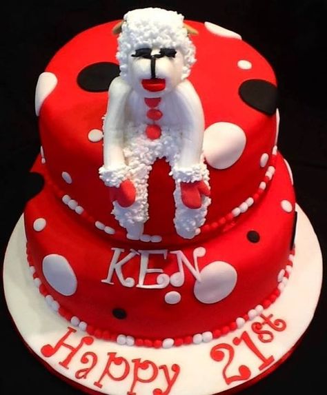 Lamb Chop Birthday Party, Lamb Chop Puppet, Lamb Chop, Dog Cakes, Themed Birthday Cakes, Hand Puppet, Lamb Chops, Hand Puppets, Room Themes