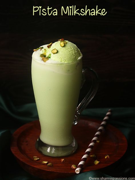 pista milkshake recipe Pista Milk Shake, Pistachio Milkshake Recipes, Milkshake Recept, Pistachio Milkshake, Arabic Cafe, Yummy Milkshakes, Mocha Milkshake, Yummy Milkshake Recipes, Fruit Milkshake