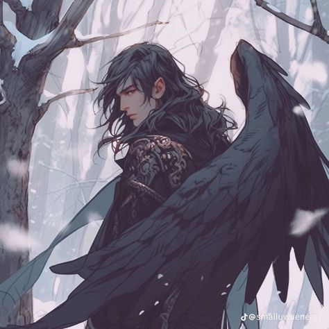 Winter Angel, Angelic Aesthetic, Winged People, Cool Anime Guys, Character Design Male, Character Ideas, Angel Art, Book Inspiration, Character Aesthetic