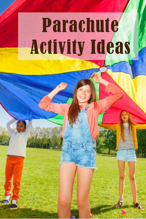 Parachute Games For Teens, Parachute Activities, Parachute Games For Kids, Physical Literacy, Parachute Games, Colorful Objects, Outdoor Learning Activities, Gross Motor Activities, Outdoor Education