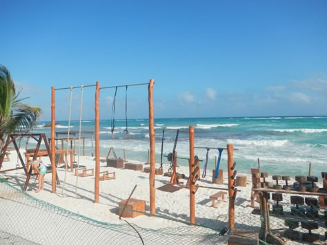 Best Things to Do in Playa del Carmen - Anna Everywhere Beach Coffee Shop, Outside Gym, Tulum Jungle, Gym Shed, Underwater Park, Park Plan, Beach Lodge, Beach Workout, Tulum Ruins