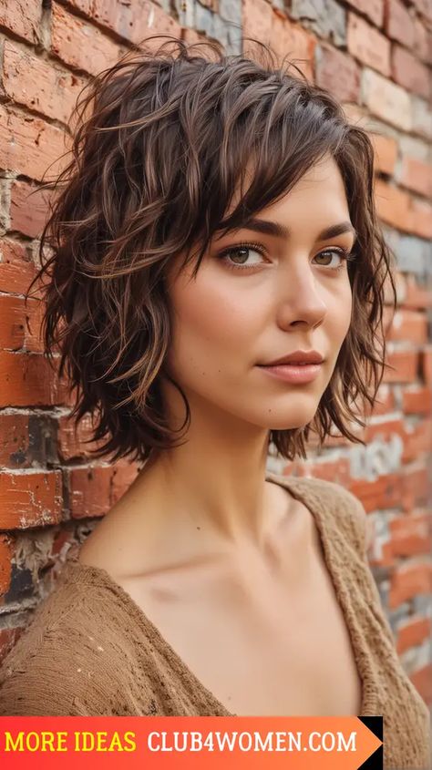 23 Best Short Haircuts for Fall 2024: Chic Styles to Try This Season Shaggy Bob Hairstyles, Wispy Hair, Stylish Short Haircuts, Fall Hair Cuts, Thick Curly Hair, Pixie Haircut For Thick Hair, Shoulder Hair, Air Dry Hair, Short Layered Haircuts