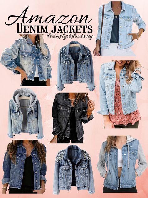 Denim Jeans Coat Jackets, Hooded Jean Jackets, Denim Jacket With Hoodie, Jean Jacket Women, Summer Denim, Distressed Denim Jacket, Outwear Jackets, Cropped Denim Jacket, Denim Coat Jacket