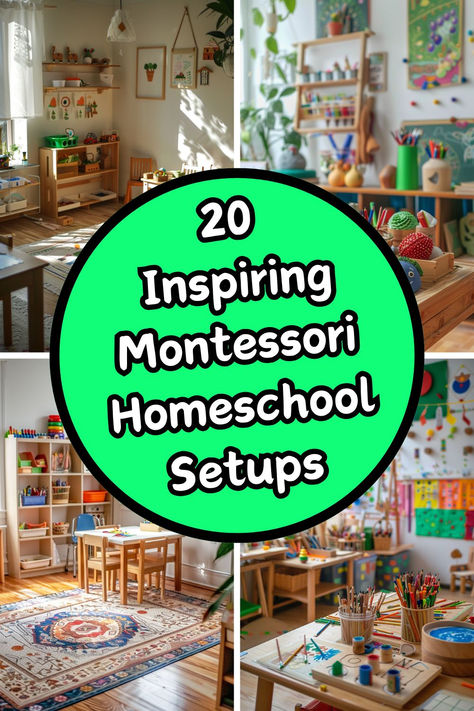 Check out these 20 beautiful, inspiring, cozy, and natural Montessori homeschool setups, that create the perfect homeschool aesthetic for your little learners! Beautiful Homeschool Spaces, Modern Montessori Classroom, Homeschooling Small Space, Organization For Homeschooling, Montessori For Adults, Homeschool Room Decorating Ideas, Unschooling Room, Kindergarten Homeschool Room Ideas, Homeschool Organization Room