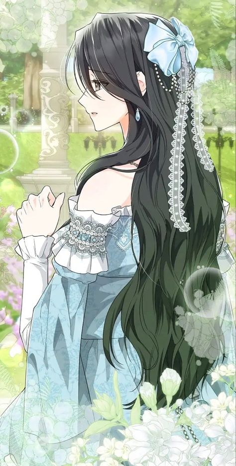 Manhwa Girls Historical, Anime Princess Black Hair, Manhwa Aesthetic, Queen Anime, Anime Black Hair, Fantasy Princess, Best Anime Couples, Fantasy Comics, Fairytale Art