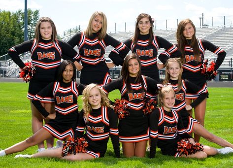 Image result for cheerleading uniforms for middle school Middle School Cheerleader, Middle School Cheerleading, Cheerleading Team Pictures, Middle School Cheer, Team Picture Poses, Cheerleading Tryouts, Cheerleading Picture Poses, Dance Team Uniforms, Cheer Photo