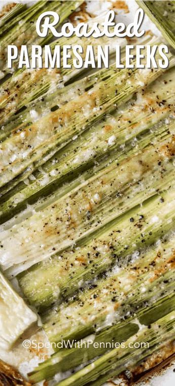 This easy oven roasted leeks recipe is one of our favorite side dishes ever. Parmesan roasted leeks go with just about any main! #spendwithpennies #leeks #roastedleeks #ovenroastedleeks #parmesanleeks #leek #parmesanroastedleeks Leek Recipes Side Dishes, Leeks Recipe, Roasted Leeks, Leek Recipes, Oven Baked Chicken Breasts, Spend With Pennies, Easy Oven, Challenge Accepted, Veggie Side Dishes