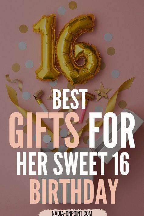 Sweet 16 Presents Ideas, Sweet 16 Gifts For Niece, Turning 16 Birthday Ideas, 16tg Birthday Gift Ideas, Gifts For Best Friends Sweet 16, Sweet Sixteen Birthday Gifts, Best Sweet 16 Gifts, Ideas For Sweet 16 Gifts, Birthday Gifts 16 Sweet Sixteen