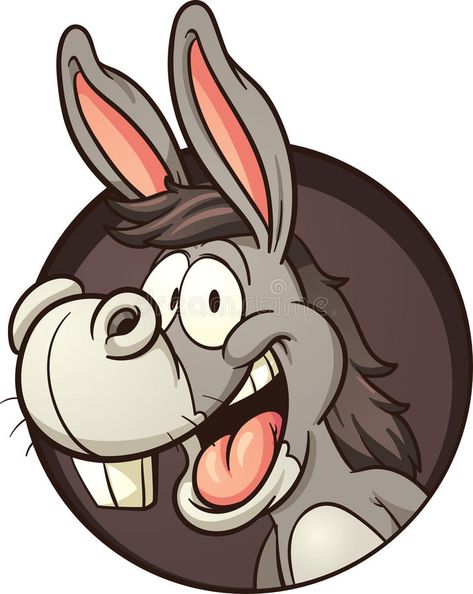 Cartoon donkey royalty free illustration Layer Illustration, Donkey Logo, Donkey Images, Cartoon Donkey, Cute Donkey, Art Et Illustration, Art And Illustration, Cartoon Clip Art, Rock Crafts