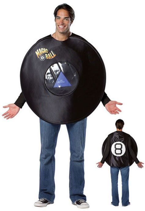 a Magic Ball - what fun! http://www.costumeshopper.com/prods/rtp4889-8ball.html Magic 8 Ball Costume, 8 Ball Costume, Twister Costume, Toy Costumes, Luigi Costume, Apple Costume, Ball Costume, Video Game Costumes, Costumes For Adults